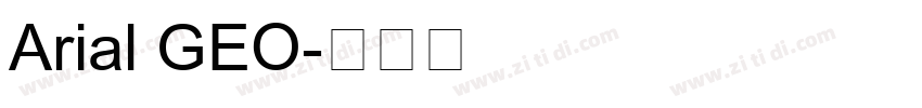 Arial GEO字体转换